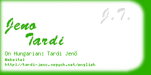 jeno tardi business card